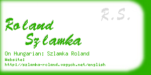 roland szlamka business card